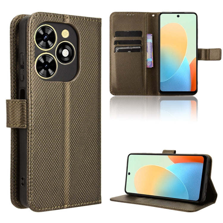 Diamond Texture Leather Phone Case, For Tecno Pova 6 Pro 5G, For Tecno Spark 20 Pro+ 4G, For Tecno Spark 20 Pro 4G, For Tecno Spark Go 2024