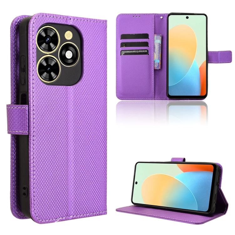 Diamond Texture Leather Phone Case, For Tecno Pova 6 Pro 5G, For Tecno Spark 20 Pro+ 4G, For Tecno Spark 20 Pro 4G, For Tecno Spark Go 2024