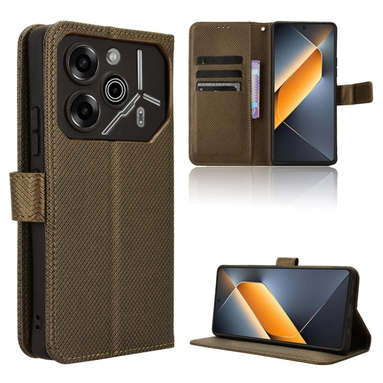 Diamond Texture Leather Phone Case, For Tecno Pova 6 Pro 5G, For Tecno Spark 20 Pro+ 4G, For Tecno Spark 20 Pro 4G, For Tecno Spark Go 2024