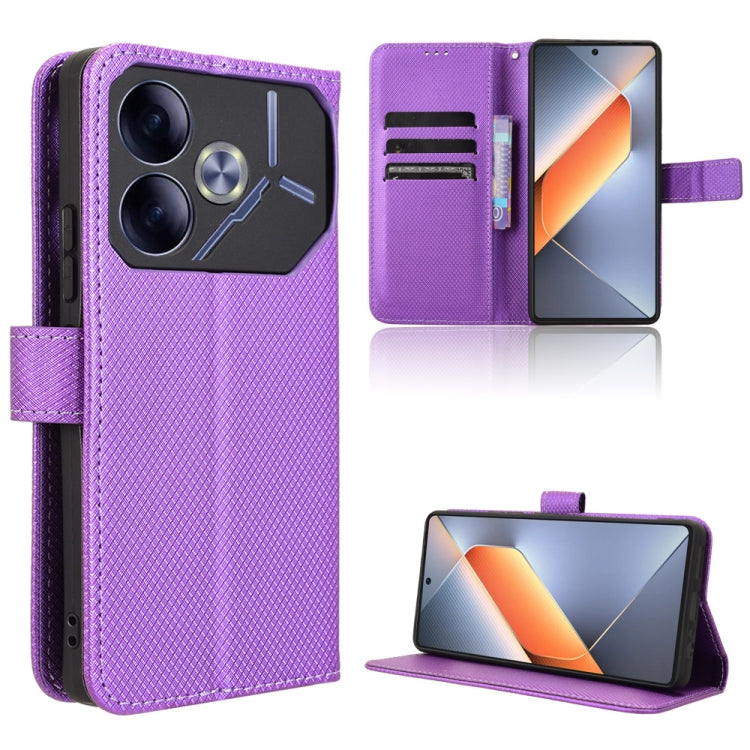 Diamond Texture Leather Phone Case, For Tecno Pova 6 Neo 4G, For Tecno Pova 6 4G, For Tecno Camon 30 Pro 5G, For Tecno Camon 30 5G / 4G