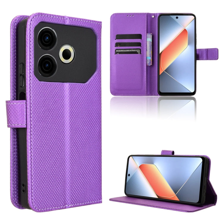 Diamond Texture Leather Phone Case, For Tecno Pova 6 Neo 4G, For Tecno Pova 6 4G, For Tecno Camon 30 Pro 5G, For Tecno Camon 30 5G / 4G