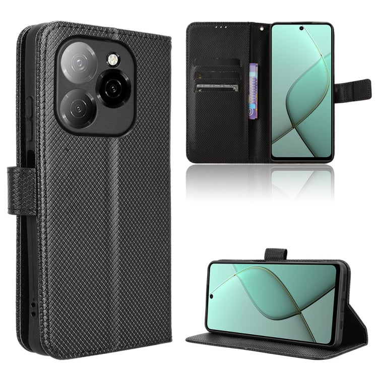 Diamond Texture Leather Phone Case, For Tecno Spark Go 1 / Pop 9 / Spark Go 2025, For Tecno Spark 30C 4G, For Tecno Spark 20 Pro 5G, For Tecno Camon 30 Premier 5G