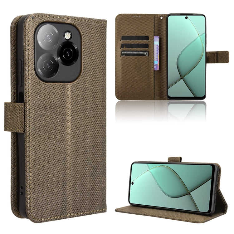 Diamond Texture Leather Phone Case, For Tecno Spark Go 1 / Pop 9 / Spark Go 2025, For Tecno Spark 30C 4G, For Tecno Spark 20 Pro 5G, For Tecno Camon 30 Premier 5G