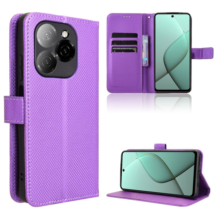 Diamond Texture Leather Phone Case, For Tecno Spark Go 1 / Pop 9 / Spark Go 2025, For Tecno Spark 30C 4G, For Tecno Spark 20 Pro 5G, For Tecno Camon 30 Premier 5G