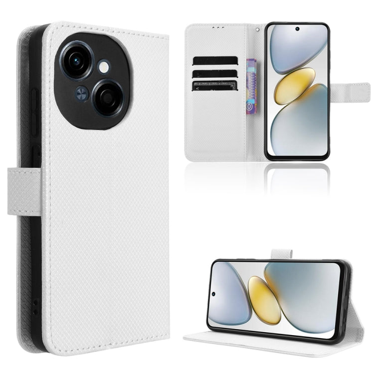 Diamond Texture Leather Phone Case, For Tecno Spark Go 1 / Pop 9 / Spark Go 2025, For Tecno Spark 30C 4G, For Tecno Spark 20 Pro 5G, For Tecno Camon 30 Premier 5G