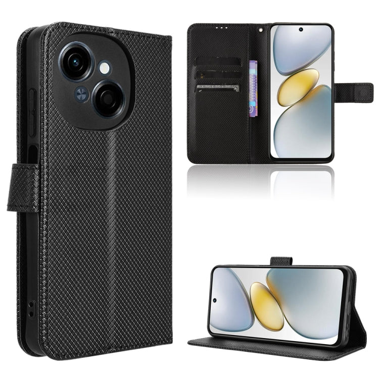 Diamond Texture Leather Phone Case, For Tecno Spark Go 1 / Pop 9 / Spark Go 2025, For Tecno Spark 30C 4G, For Tecno Spark 20 Pro 5G, For Tecno Camon 30 Premier 5G