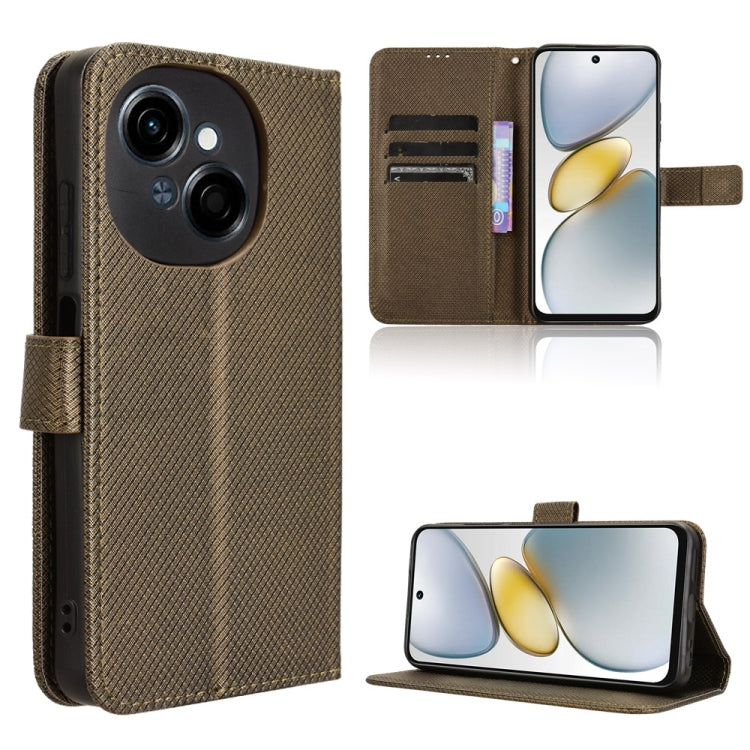 Diamond Texture Leather Phone Case, For Tecno Spark Go 1 / Pop 9 / Spark Go 2025, For Tecno Spark 30C 4G, For Tecno Spark 20 Pro 5G, For Tecno Camon 30 Premier 5G