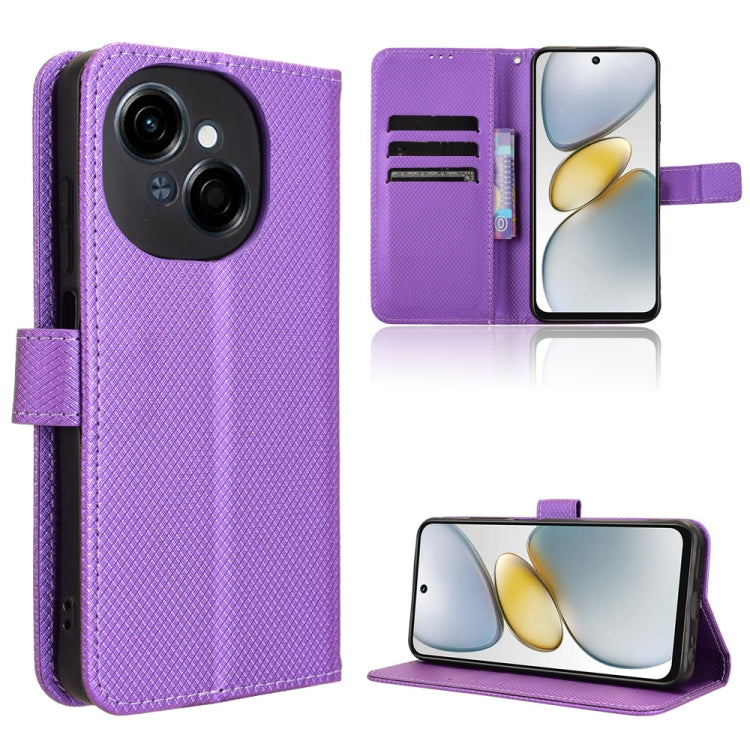 Diamond Texture Leather Phone Case, For Tecno Spark Go 1 / Pop 9 / Spark Go 2025, For Tecno Spark 30C 4G, For Tecno Spark 20 Pro 5G, For Tecno Camon 30 Premier 5G