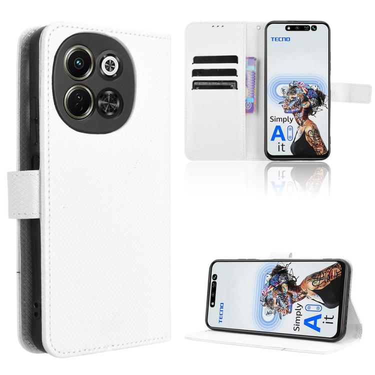 Diamond Texture Leather Phone Case, For Tecno Camon 30S 4G / 30S Pro 4G, For Tecno Pova 6 Neo 5G / Spark 30 5G, For Tecno Spark 30 Pro 4G, For Tecno Spark 30 4G