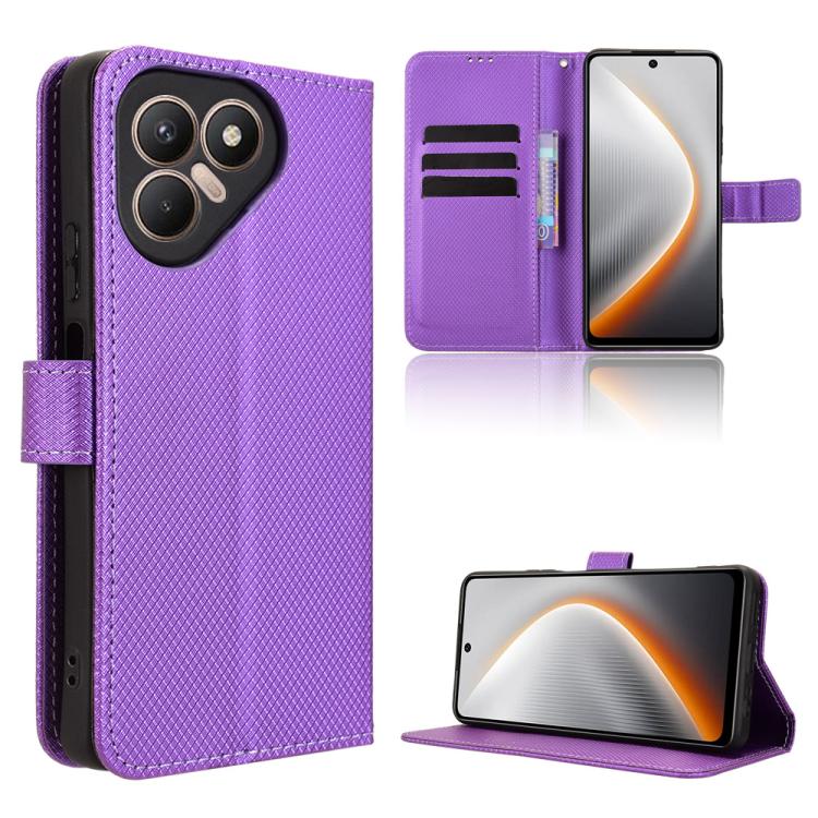 Diamond Texture Leather Phone Case, For Tecno Spark 40 4G, For Tecno Pova 7 Ultra 5G, For Tecno Pova 7 4G, For Tecno Spark Go 2 4G