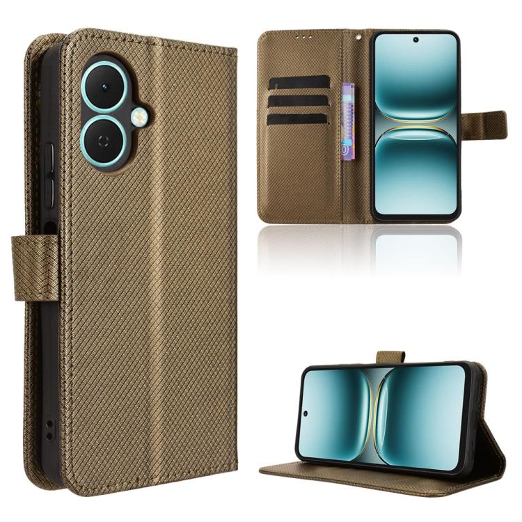 Diamond Texture Leather Phone Case, For Tecno Spark 40 4G, For Tecno Pova 7 Ultra 5G, For Tecno Pova 7 4G, For Tecno Spark Go 2 4G