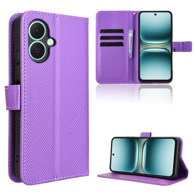 Diamond Texture Leather Phone Case, For Tecno Spark 40 4G, For Tecno Pova 7 Ultra 5G, For Tecno Pova 7 4G, For Tecno Spark Go 2 4G