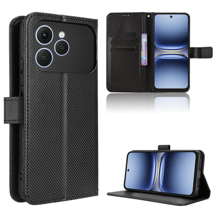 Diamond Texture Leather Phone Case, For Tecno Spark 40 4G, For Tecno Pova 7 Ultra 5G, For Tecno Pova 7 4G, For Tecno Spark Go 2 4G