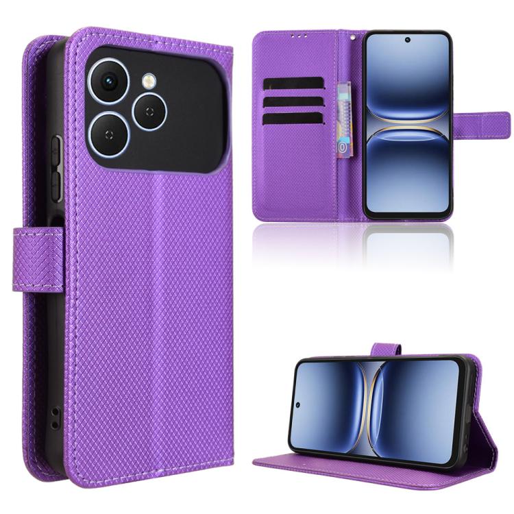 Diamond Texture Leather Phone Case, For Tecno Spark 40 4G, For Tecno Pova 7 Ultra 5G, For Tecno Pova 7 4G, For Tecno Spark Go 2 4G