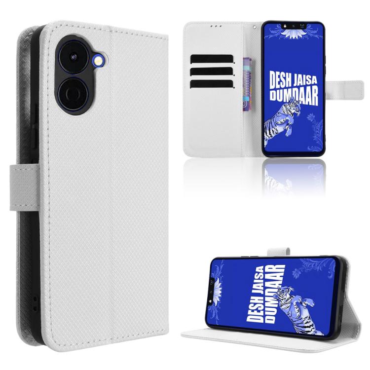 Diamond Texture Leather Phone Case, For Tecno Camon 50 4G, For Tenco Spark Go 3, For Tecno Spark Slim, For Tecno Spark 40C