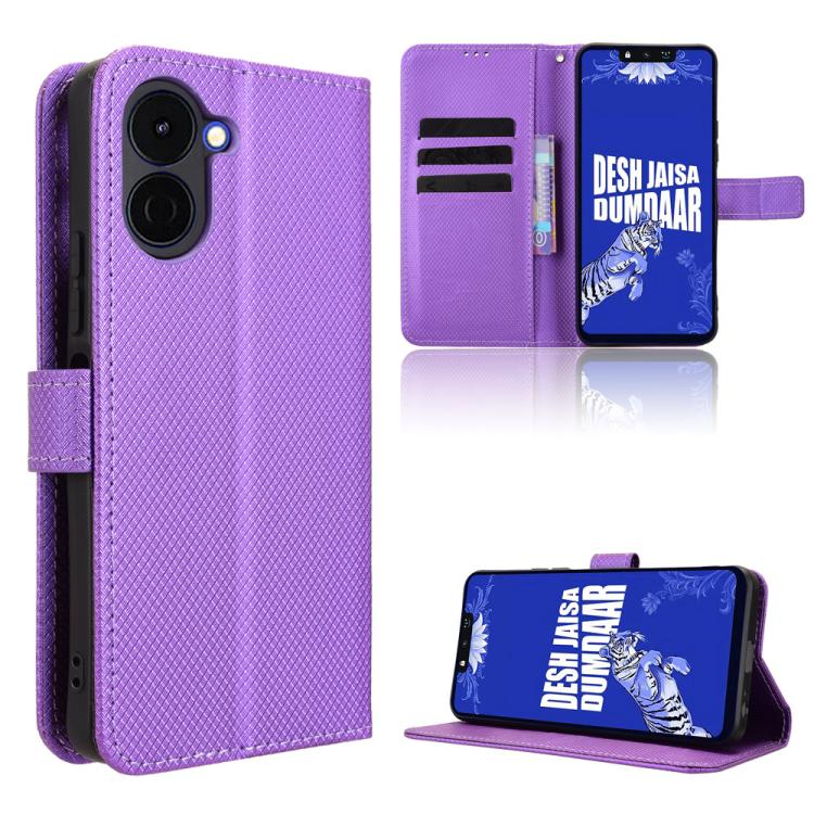 Diamond Texture Leather Phone Case, For Tecno Camon 50 4G, For Tenco Spark Go 3, For Tecno Spark Slim, For Tecno Spark 40C