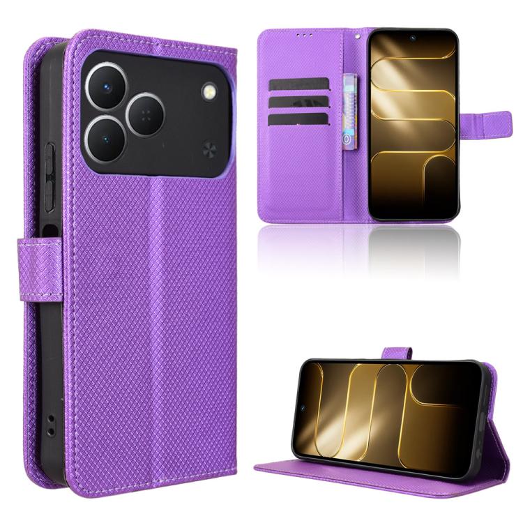 Diamond Texture Leather Phone Case, For Tecno Spark 50 5G, For Tecno Pova Curve 2 5G, For Tecno Spark 50 4G, For Tecno Camon 50 Pro 4G