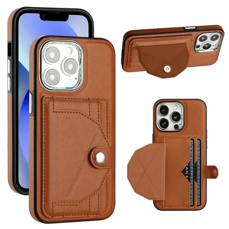 Shockproof Leather Phone Case with Card Holder, For iPhone 14 Pro, For iPhone 15 Plus, For iPhone 15, For iPhone 14 Pro Max