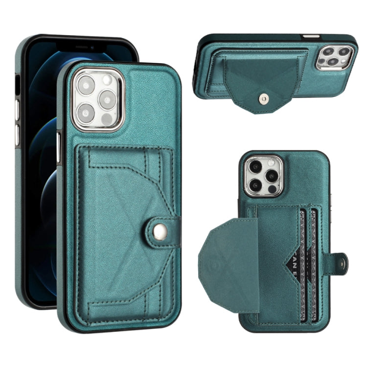 Shockproof Leather Phone Case with Card Holder, For iPhone 13, For iPhone 13 Pro, For iPhone 13 Pro Max, For iPhone 12 / 12 Pro