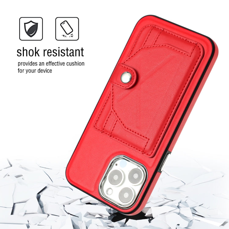 Shockproof Leather Phone Case with Card Holder, For iPhone 14, For iPhone 15 Pro Max, For iPhone 15 Pro, For iPhone 14 Plus