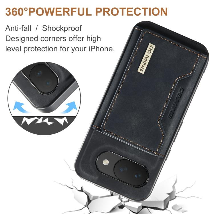 DG.MING M2 Series 3-Fold Multi Card Bag + Magnetic Phone Case, For Google Pixel 10a, For Google Pixel 10 Pro XL, For Google Pixel 10 / 10 Pro, For Google Pixel 9a