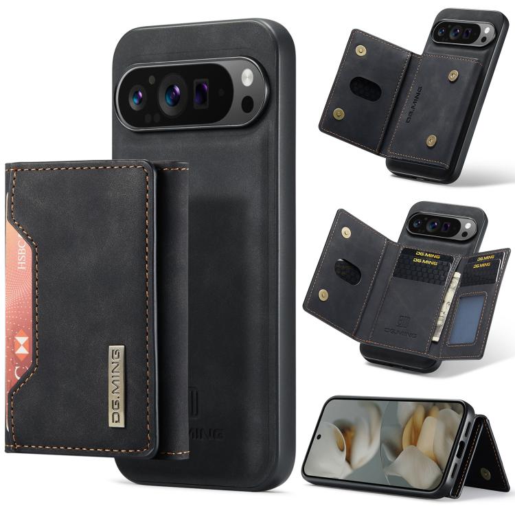 DG.MING M2 Series 3-Fold Multi Card Bag + Magnetic Phone Case, For Google Pixel 10a, For Google Pixel 10 Pro XL, For Google Pixel 10 / 10 Pro, For Google Pixel 9a