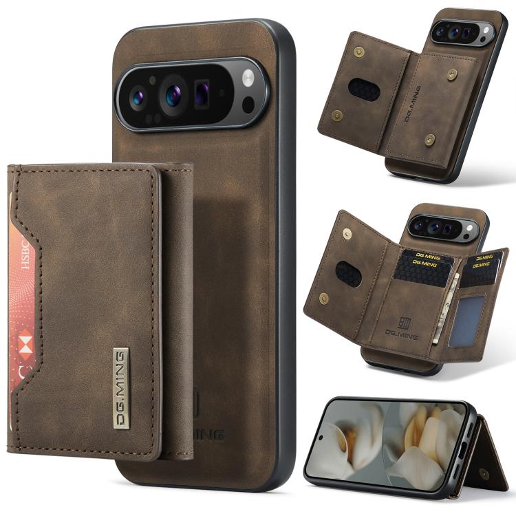 DG.MING M2 Series 3-Fold Multi Card Bag + Magnetic Phone Case, For Google Pixel 10a, For Google Pixel 10 Pro XL, For Google Pixel 10 / 10 Pro, For Google Pixel 9a