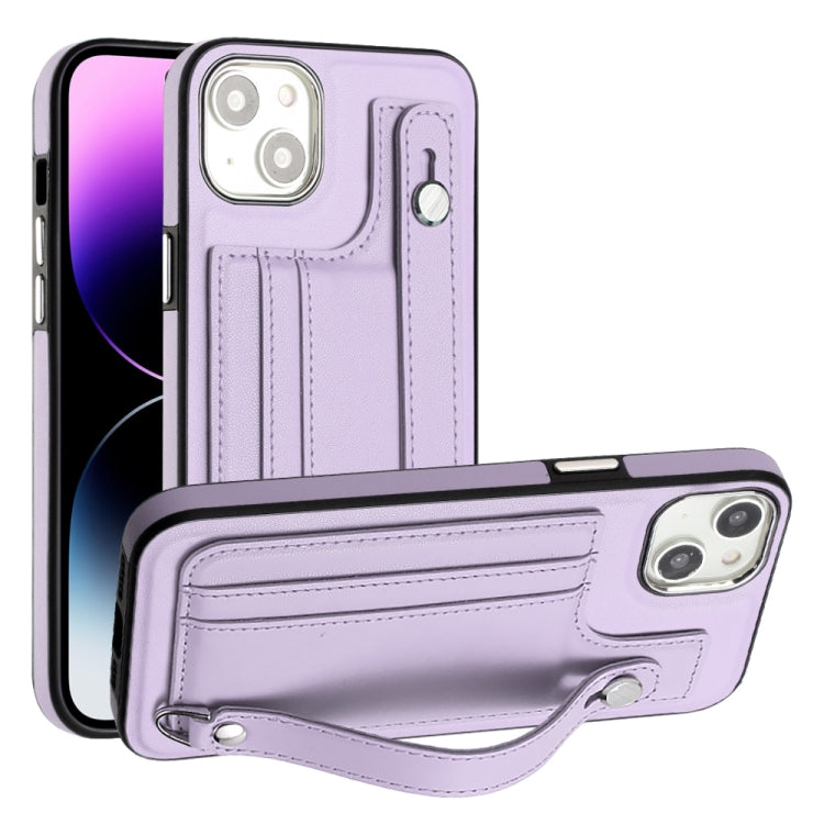 Shockproof Leather Phone Case with Wrist Strap, For iPhone 15 Plus, For iPhone 14 Pro, For iPhone 14 Pro Max, For iPhone 15