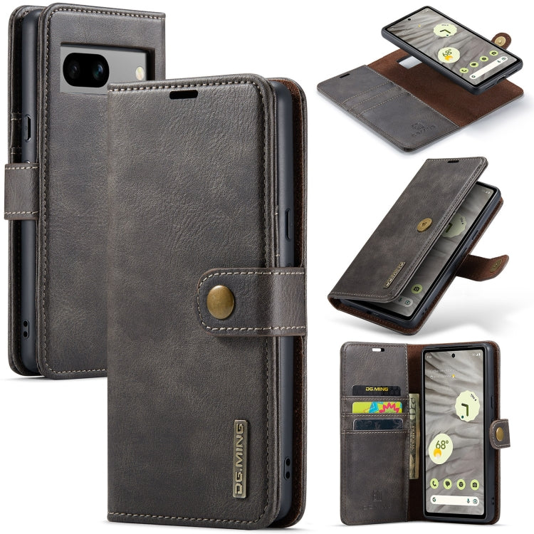 DG.MING Crazy Horse Texture Detachable Magnetic Leather Phone Case, For Google Pixel 8a, For Google Pixel 8 Pro, For Google Pixel 8, For Google Pixel 7a