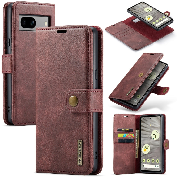DG.MING Crazy Horse Texture Detachable Magnetic Leather Phone Case, For Google Pixel 8a, For Google Pixel 8 Pro, For Google Pixel 8, For Google Pixel 7a