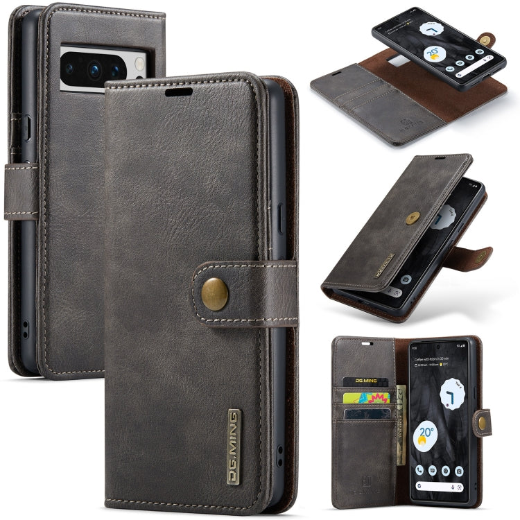 DG.MING Crazy Horse Texture Detachable Magnetic Leather Phone Case, For Google Pixel 8a, For Google Pixel 8 Pro, For Google Pixel 8, For Google Pixel 7a
