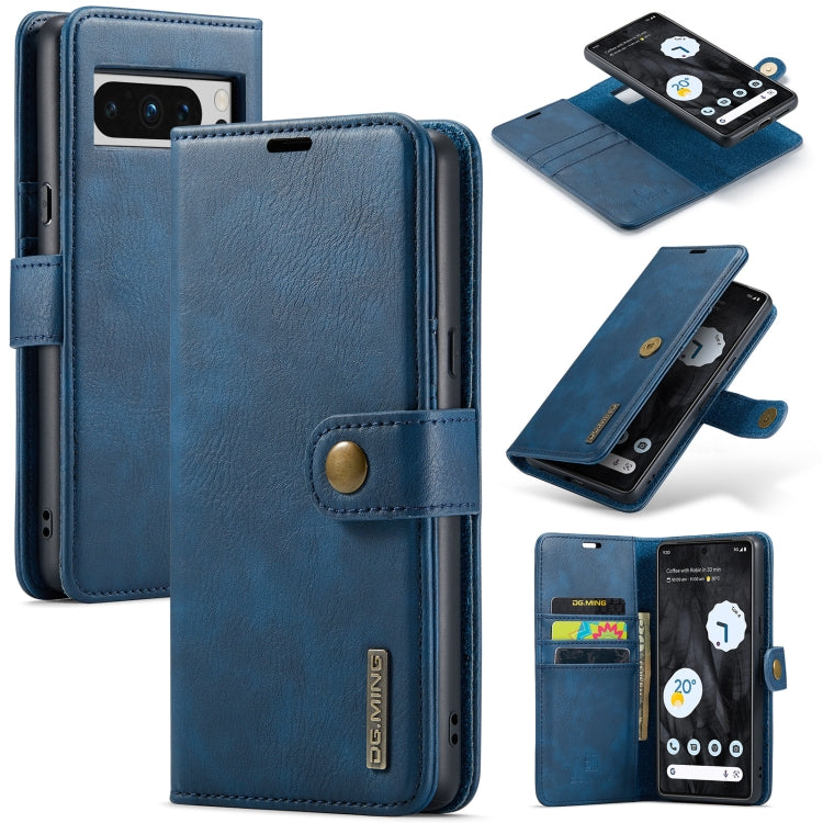 DG.MING Crazy Horse Texture Detachable Magnetic Leather Phone Case, For Google Pixel 8a, For Google Pixel 8 Pro, For Google Pixel 8, For Google Pixel 7a