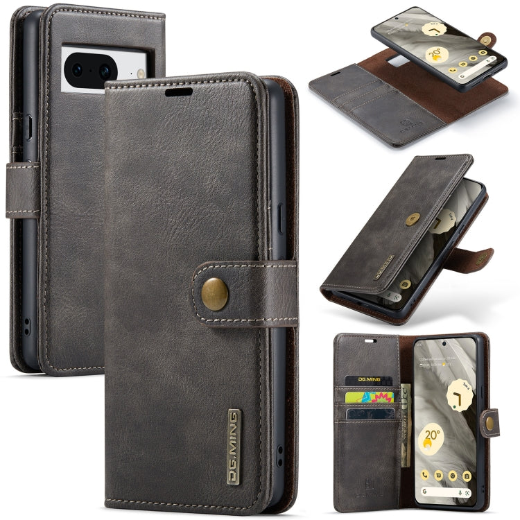 DG.MING Crazy Horse Texture Detachable Magnetic Leather Phone Case, For Google Pixel 8a, For Google Pixel 8 Pro, For Google Pixel 8, For Google Pixel 7a
