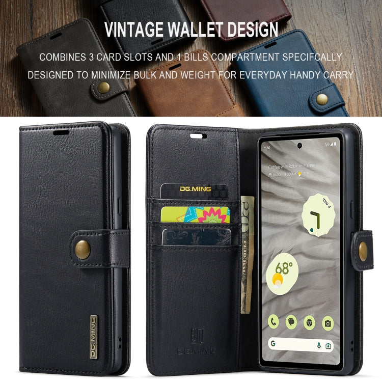 DG.MING Crazy Horse Texture Detachable Magnetic Leather Phone Case, For Google Pixel 8a, For Google Pixel 8 Pro, For Google Pixel 8, For Google Pixel 7a