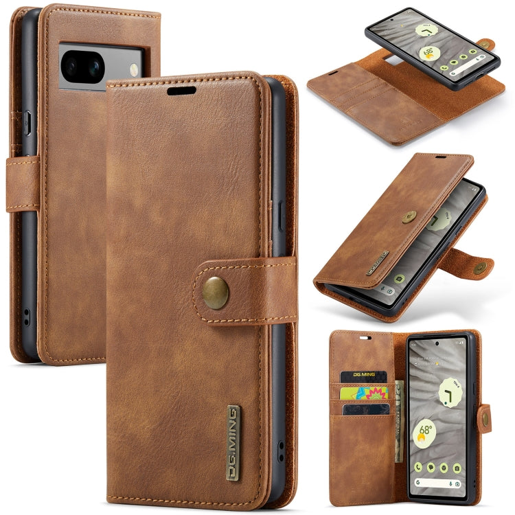 DG.MING Crazy Horse Texture Detachable Magnetic Leather Phone Case, For Google Pixel 8a, For Google Pixel 8 Pro, For Google Pixel 8, For Google Pixel 7a