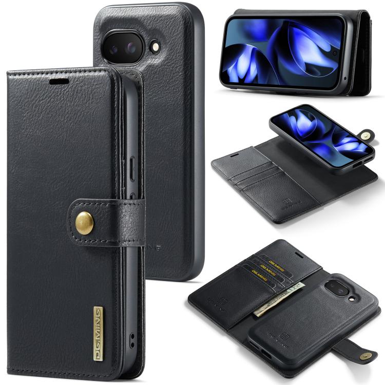 DG.MING Crazy Horse Texture Detachable Magnetic Leather Phone Case, For Google Pixel 10a, For Google Pixel 10 Pro XL, For Google Pixel 10 / 10 Pro, For Google Pixel 9a