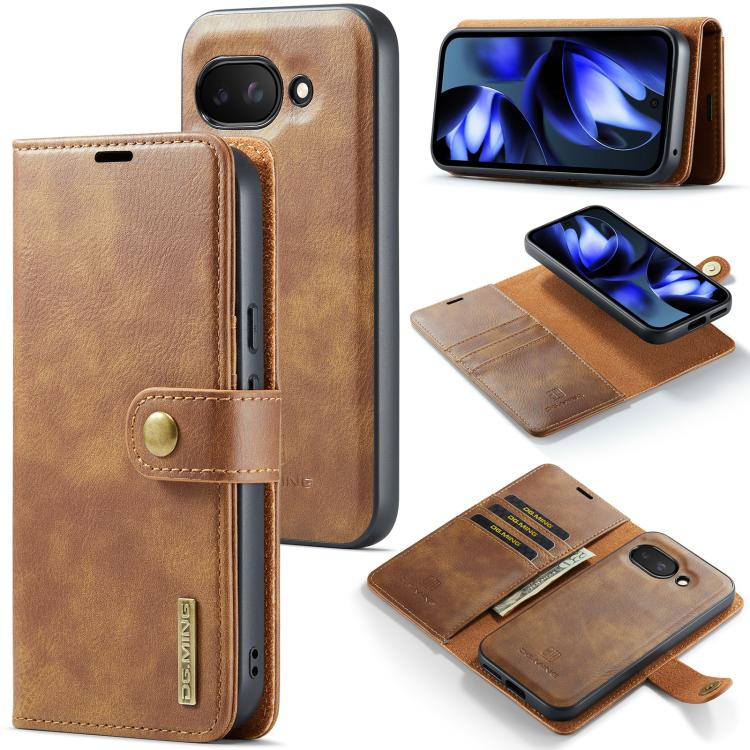 DG.MING Crazy Horse Texture Detachable Magnetic Leather Phone Case, For Google Pixel 10a, For Google Pixel 10 Pro XL, For Google Pixel 10 / 10 Pro, For Google Pixel 9a