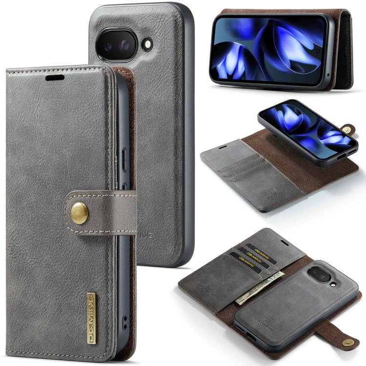 DG.MING Crazy Horse Texture Detachable Magnetic Leather Phone Case, For Google Pixel 10a, For Google Pixel 10 Pro XL, For Google Pixel 10 / 10 Pro, For Google Pixel 9a