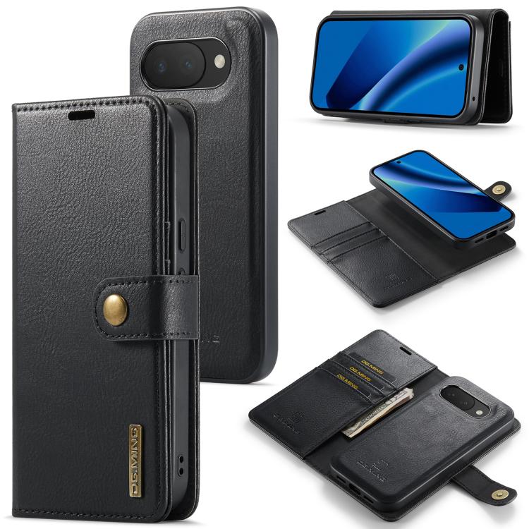 DG.MING Crazy Horse Texture Detachable Magnetic Leather Phone Case, For Google Pixel 10a, For Google Pixel 10 Pro XL, For Google Pixel 10 / 10 Pro, For Google Pixel 9a