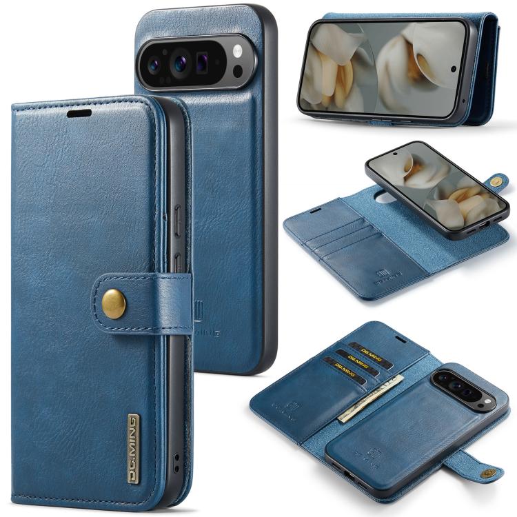 DG.MING Crazy Horse Texture Detachable Magnetic Leather Phone Case, For Google Pixel 10a, For Google Pixel 10 Pro XL, For Google Pixel 10 / 10 Pro, For Google Pixel 9a