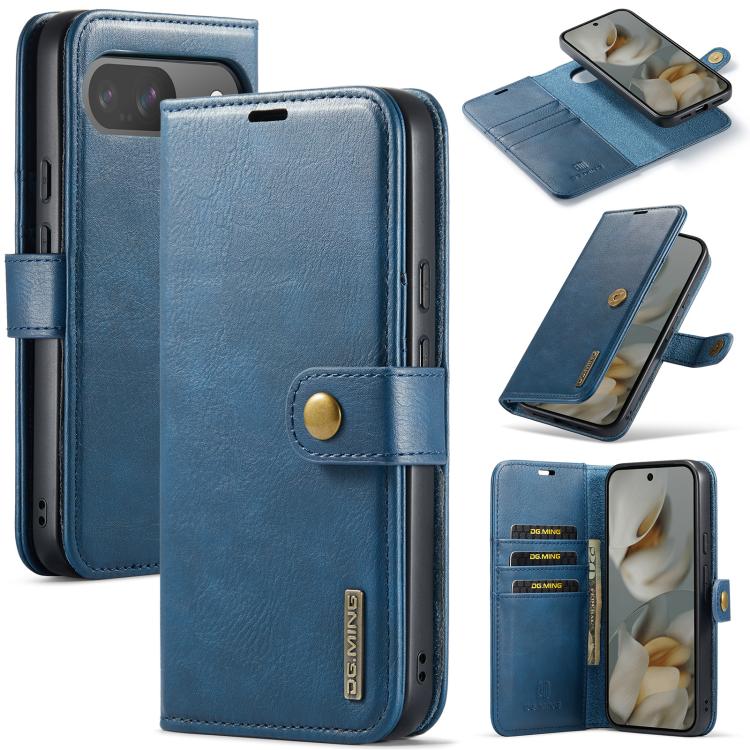 DG.MING Crazy Horse Texture Detachable Magnetic Leather Phone Case, For Google Pixel 10a, For Google Pixel 10 Pro XL, For Google Pixel 10 / 10 Pro, For Google Pixel 9a