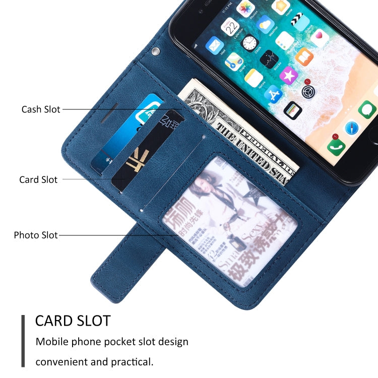 Skin Feel Splicing Horizontal Flip Leather Case with Holder & Card Slots & Wallet & Photo Frame, For iPhone SE 2022 / SE 2020 / 8 / 7, For Xiaomi Redmi Note 8, For Xiaomi Redmi Note 8 Pro