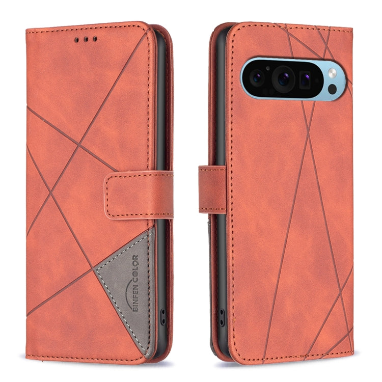 Magnetic Buckle Rhombus Texture Leather Phone Case, For Google Pixel 11 / 11 Pro, For Google Pixel 10a, For Google Pixel 9A, For Google Pixel 9 Pro