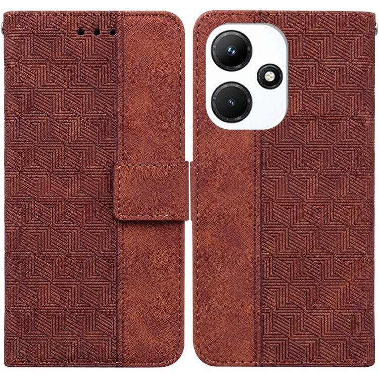 Geometric Embossed Leather Phone Case, For Infinix Hot 30 Play, For Infinix Hot 30i, For Infinix Hot 30, For Infinix Smart 7 African
