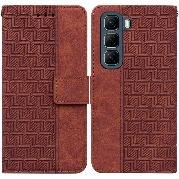 Geometric Embossed Leather Phone Case, For Infinix Hot 50 Pro+ 4G, For Infinix Hot 50 4G, For Infinix Hot 50 5G, For Infinix Zero 40 4G / 5G