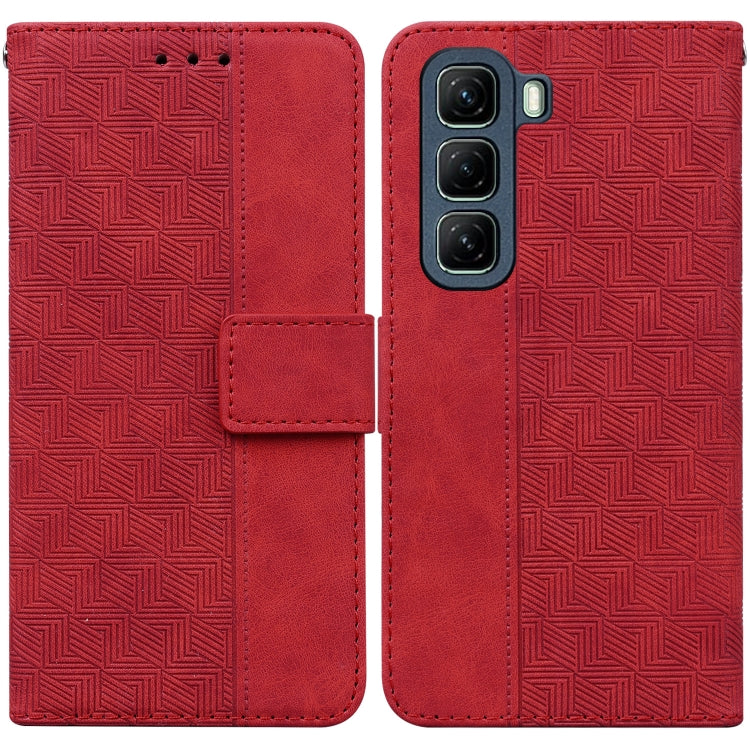 Geometric Embossed Leather Phone Case, For Infinix Hot 50 Pro+ 4G, For Infinix Hot 50 4G, For Infinix Hot 50 5G, For Infinix Zero 40 4G / 5G