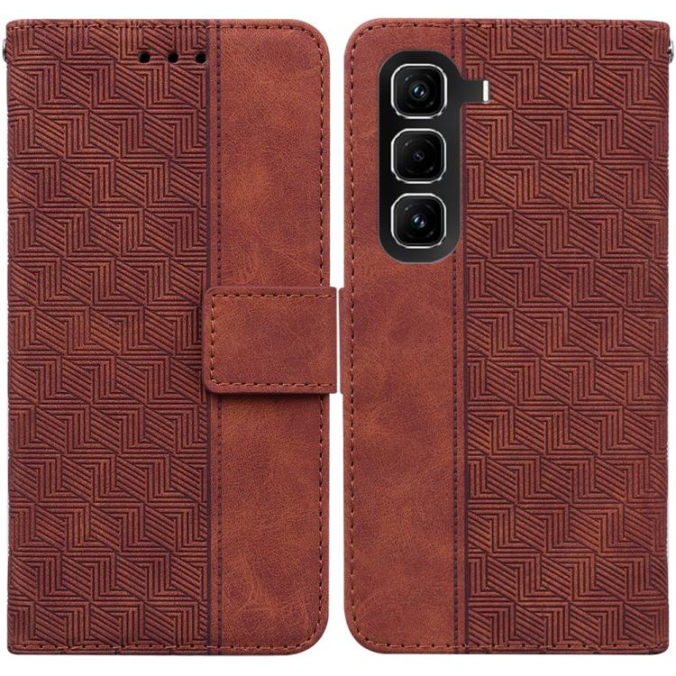 Geometric Embossed Leather Phone Case, For Infinix Note 50 Pro+, For Infinix Note 50 4G / Note 50 Pro 4G, For Infinix Hot 50 Pro 4G, For Infinix Hot 50i / Smart 9