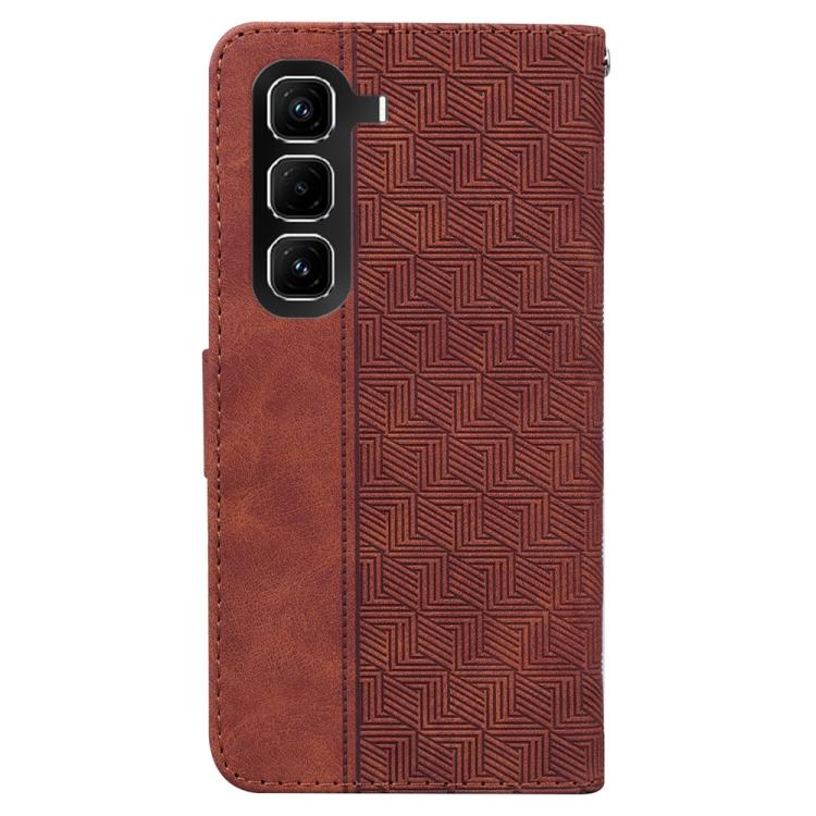 Geometric Embossed Leather Phone Case, For Infinix Hot 50 Pro+ 4G, For Infinix Hot 50 4G, For Infinix Hot 50 5G, For Infinix Zero 40 4G / 5G