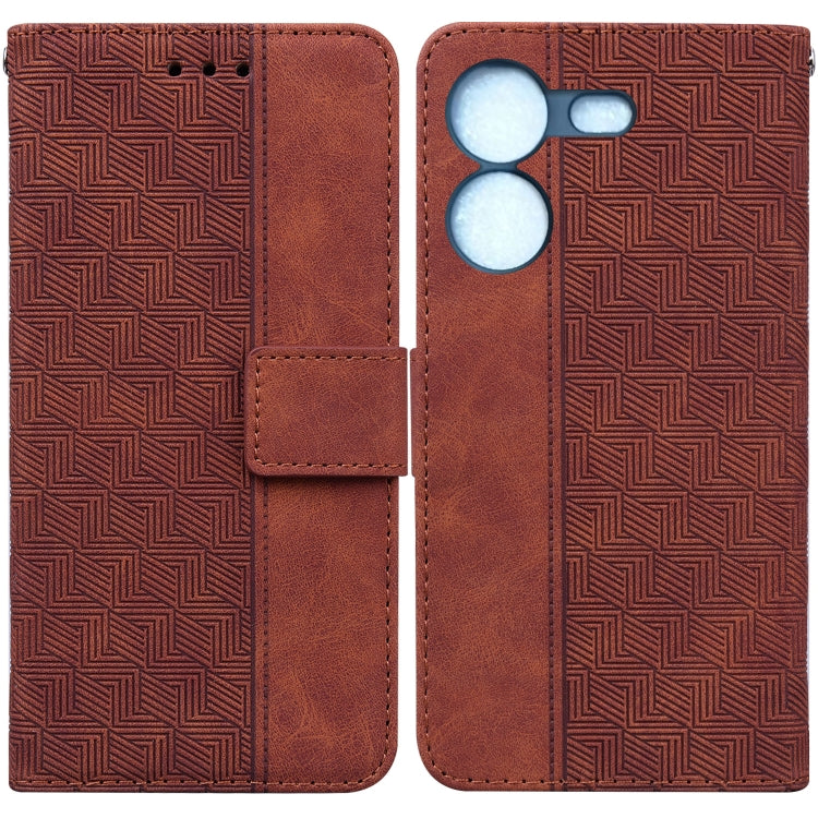 Geometric Embossed Leather Phone Case, For Tecno Camon 20 Pro 5G, For Tecno Pova 5, For Tecno Spark 10 5G, For Tecno Spark 10 Pro