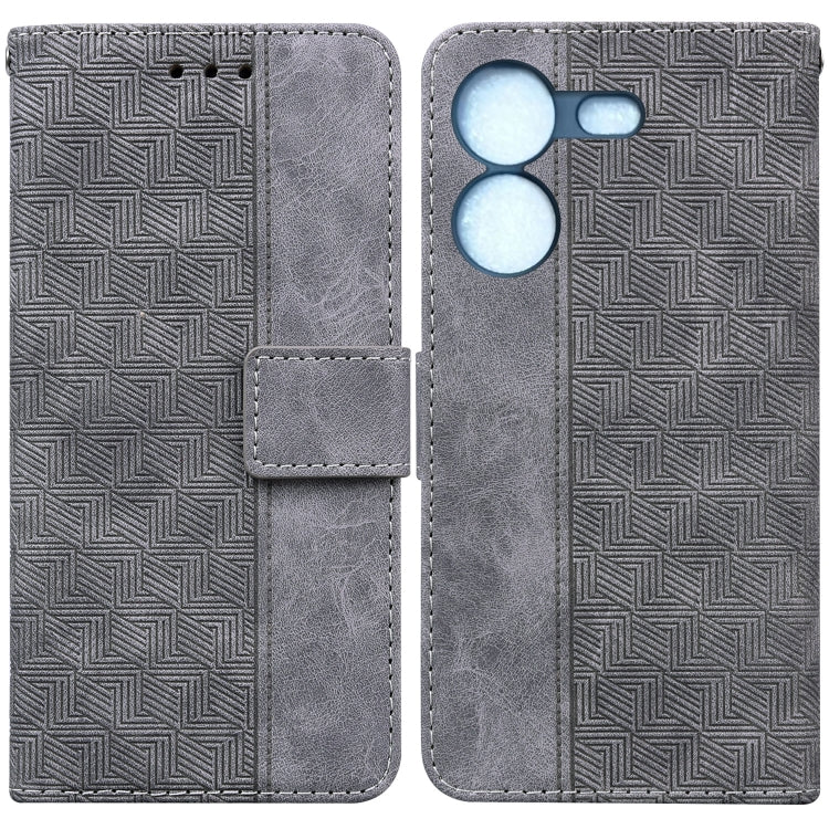 Geometric Embossed Leather Phone Case, For Tecno Camon 20 Pro 5G, For Tecno Pova 5, For Tecno Spark 10 5G, For Tecno Spark 10 Pro